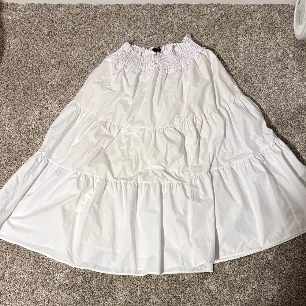 Lulu's White A-Line Skirt